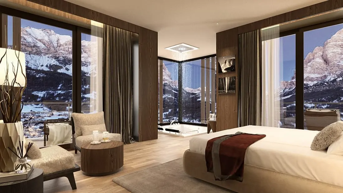 The First Cortina brings balcony-with-a-view luxury to Cortina d'Ampezzo this December