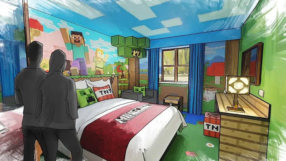 A Minecraft hotel with 69 themed rooms is opening near London in 2027
