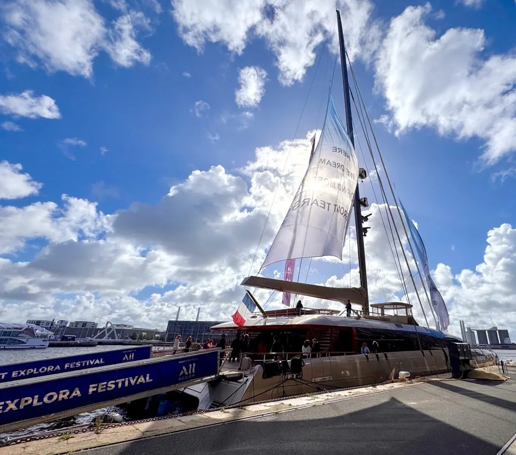 The World's Largest Sailing Catamaran Is Also a Free Floating Museum — and It's Heading to London