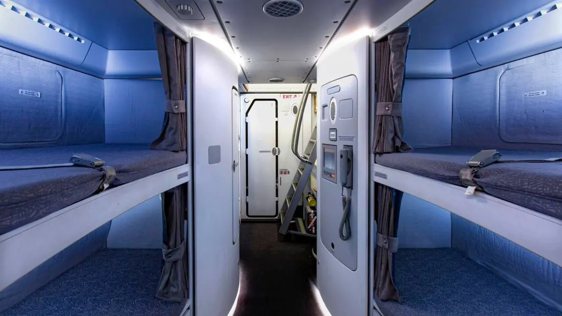 Inside the A380's Secret Third Deck Where Cabin Crew Actually Sleep
