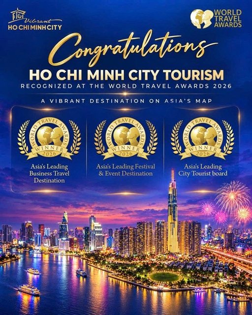 Ho Chi Minh City racks up three more Asian travel titles at 2026 World Travel Awards