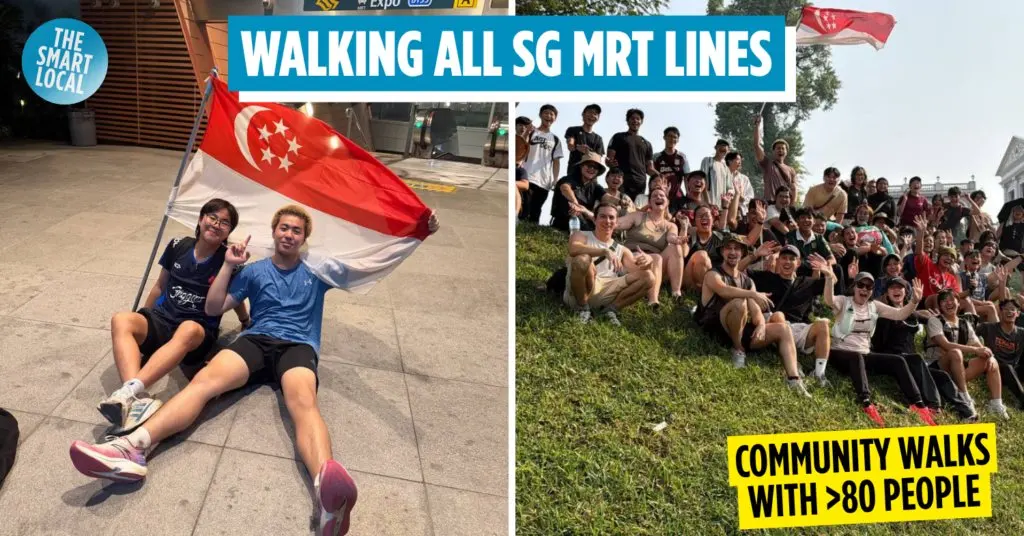 Singapore's MRT-Line Walking Challenge Turns Into a 50-Person City Trek