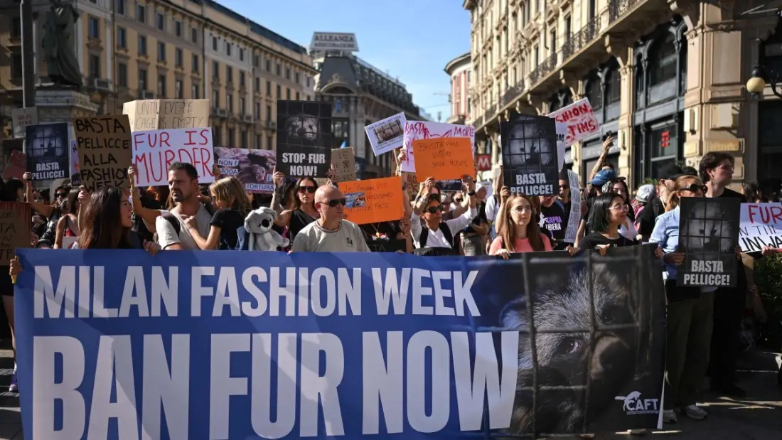 Fur Protests Take Over the Streets of Milan During Fashion Week