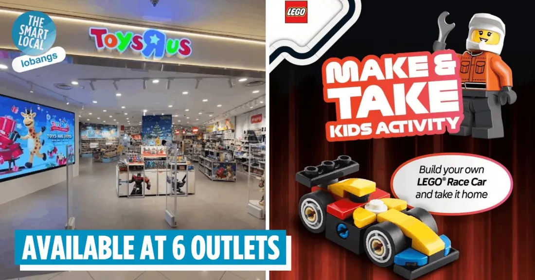 Free LEGO Race Car Build For Kids At Singapore Toys“R”Us Stores Every Weekend Until 25 October