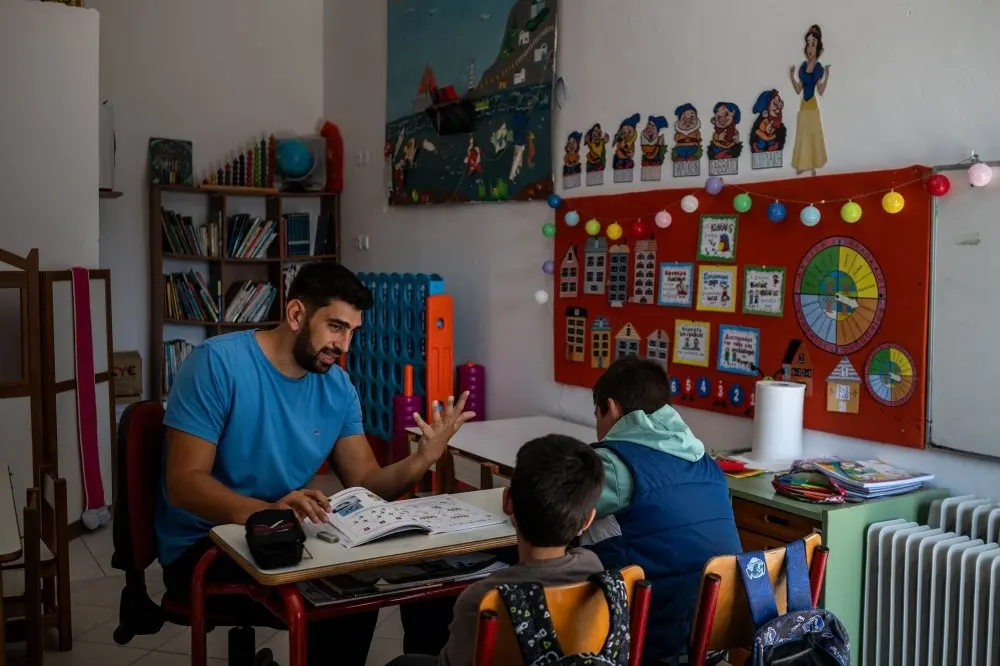 Two schoolboys, one teacher: life on Thymaina, a Greek island quietly emptying out