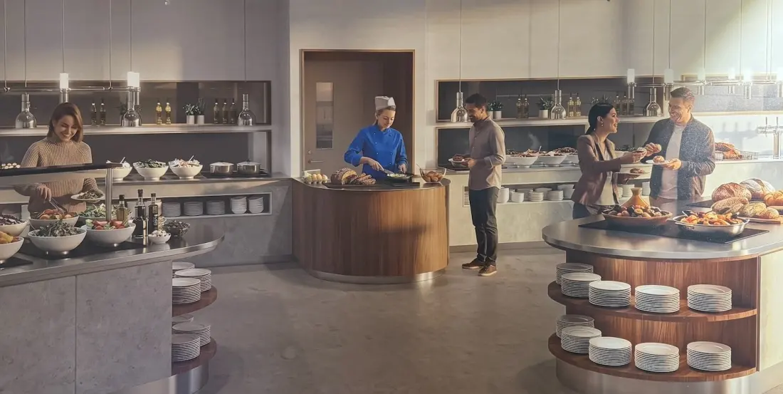 SAS Is Building a Flagship Lounge in Copenhagen With Hotel Rooms, a Bakery and Runway Views