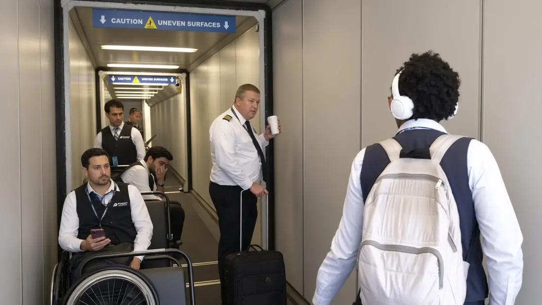 American Airlines Pilot Challenges Airport Worker on a Jet Bridge — and Ends Up Sent Back for His Own Badge Check