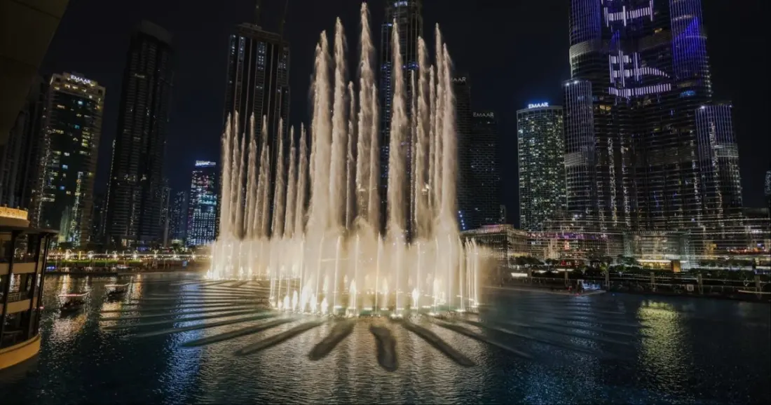 Dubai Fountain is back on — but shows are quieter during the mourning period